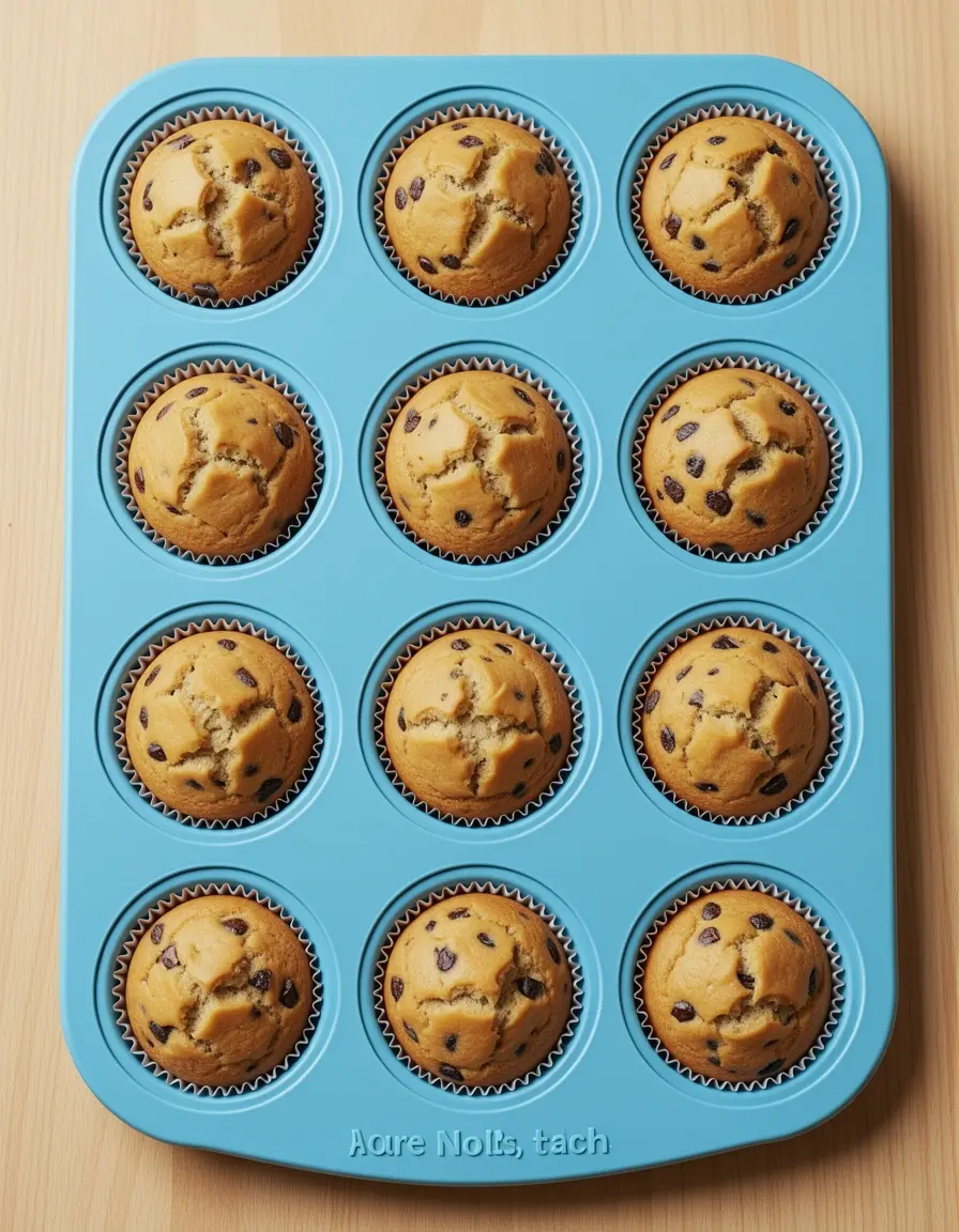 Blaue Silikon-Muffinform für 12 Stück
