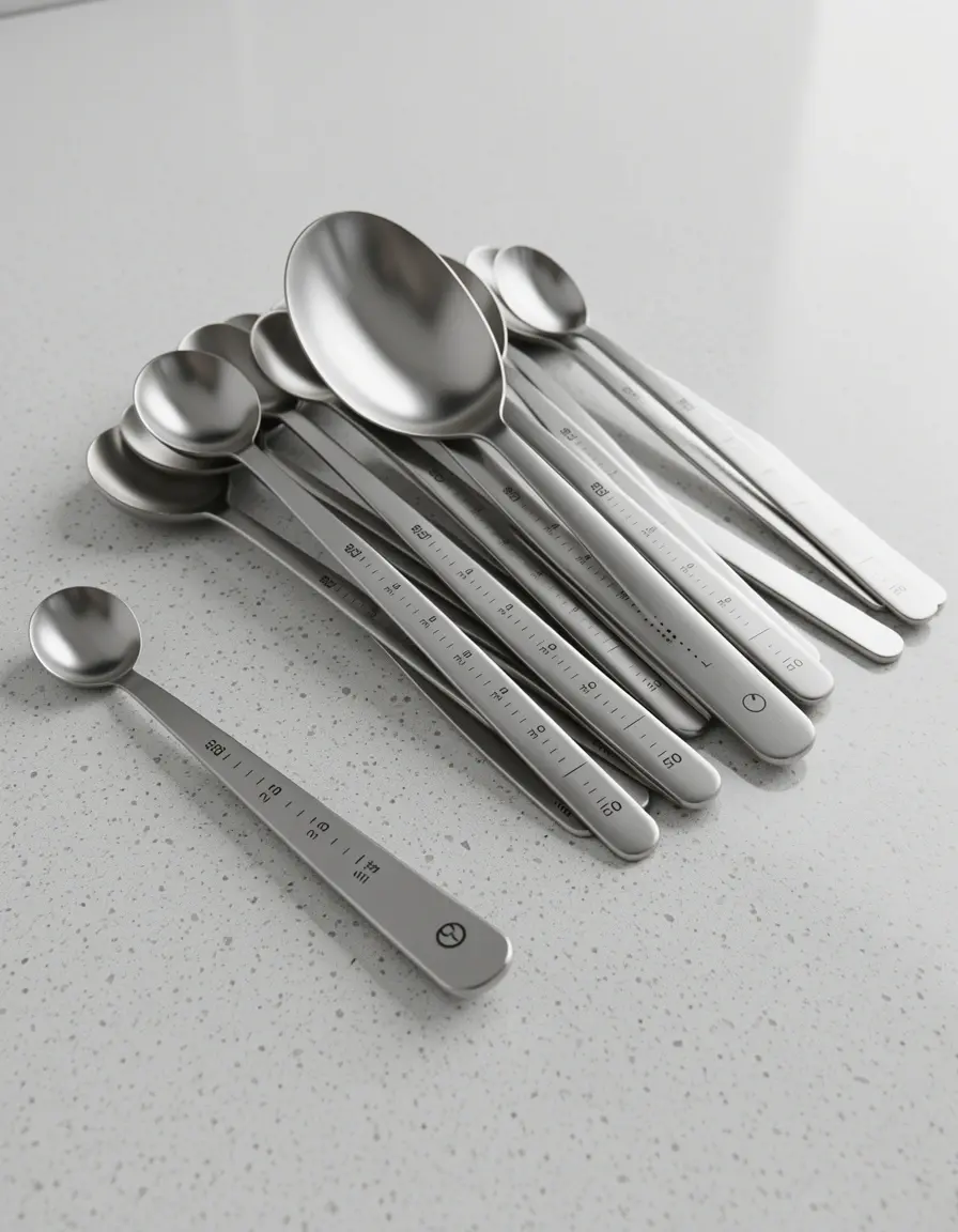 Magnetische Messlöffel aus Edelstahl für Backzutaten