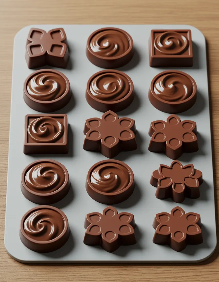 Silikon-Schokoladenformen Set für Pralinen
