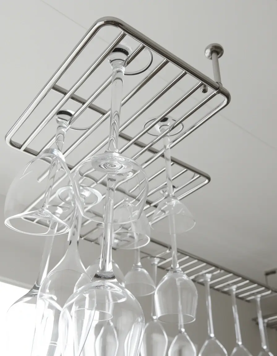 Weinglashalter unter Hängeschrank