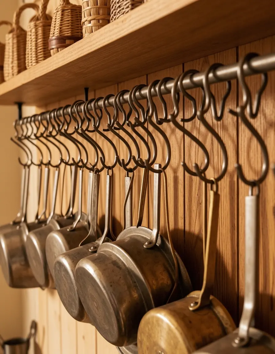 Haken für Küchenutensilien am Hängeschrank