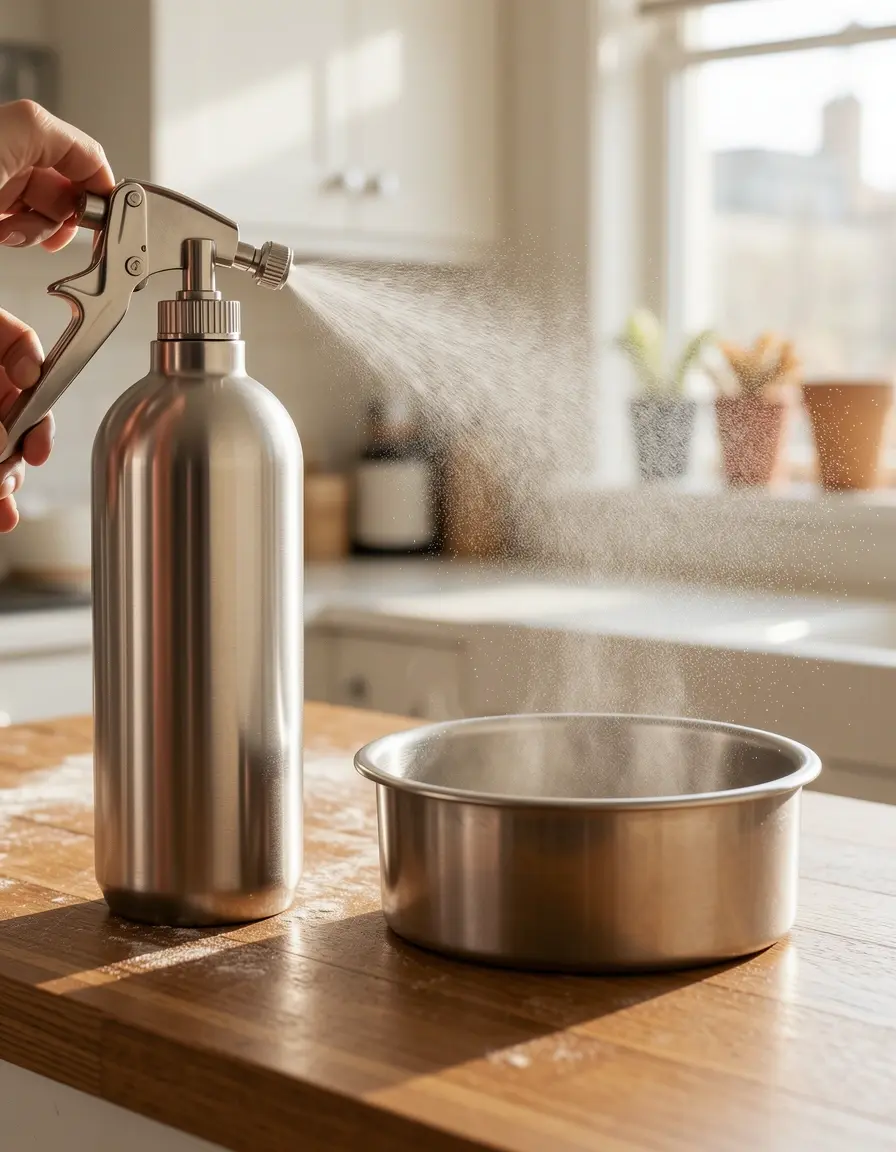 Edelstahl Ölsprüher für fettfreies Backen
