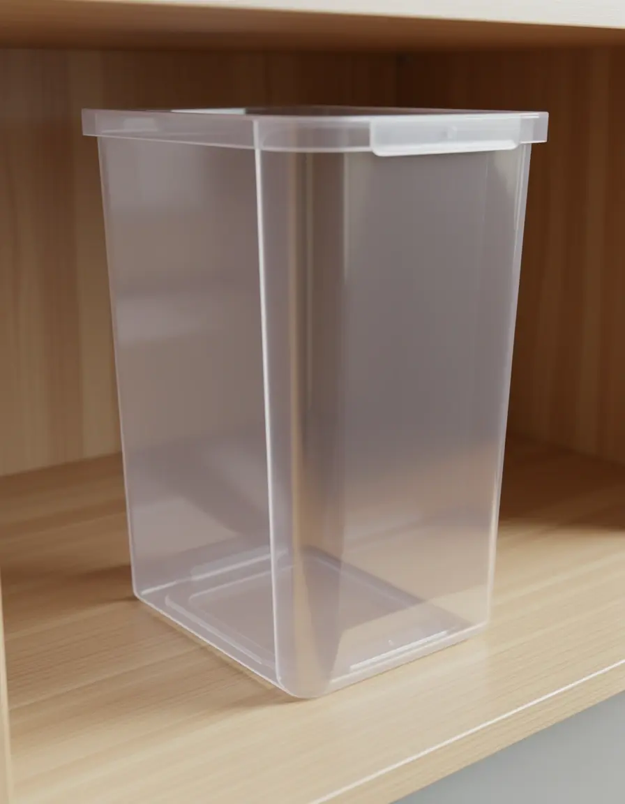Transparente Aufbewahrungsbox für Apothekerschränke