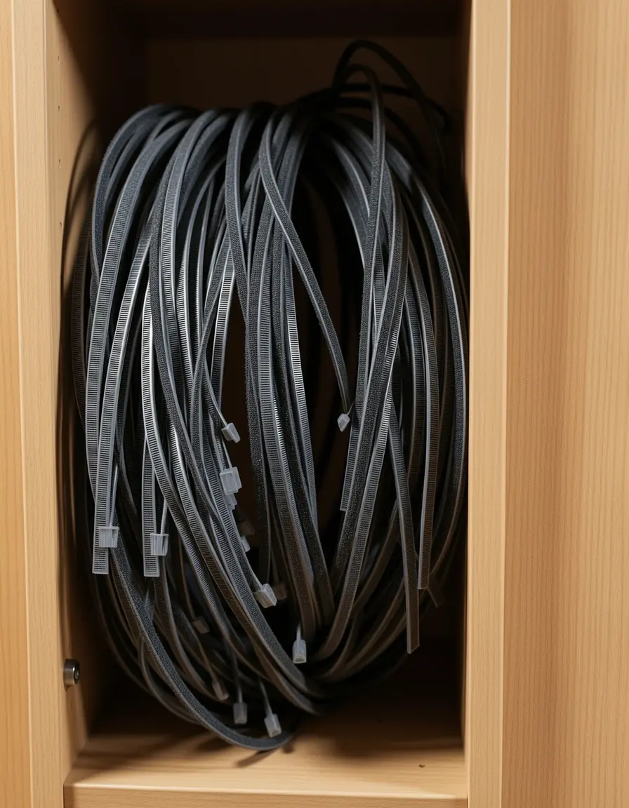 Kabelkletten für Ordnung im Küchenschrank