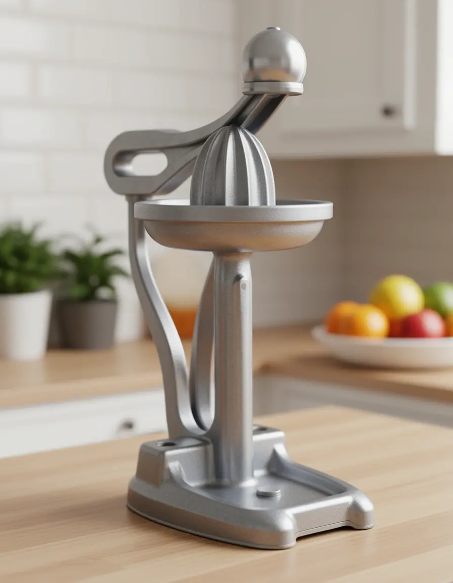 Manuelle Saftpresse aus Aluminium mit Hebelarm