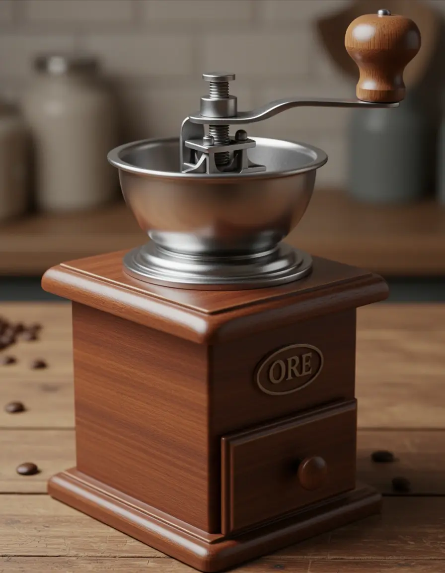 Manuelle Kaffeemühle mit einstellbarem Mahlgrad