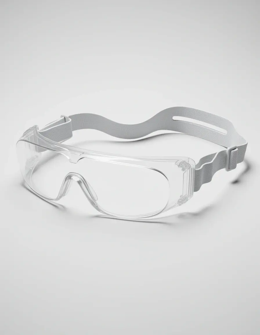 Transparente Schutzbrille mit verstellbarem Band für sicheres Heimwerken