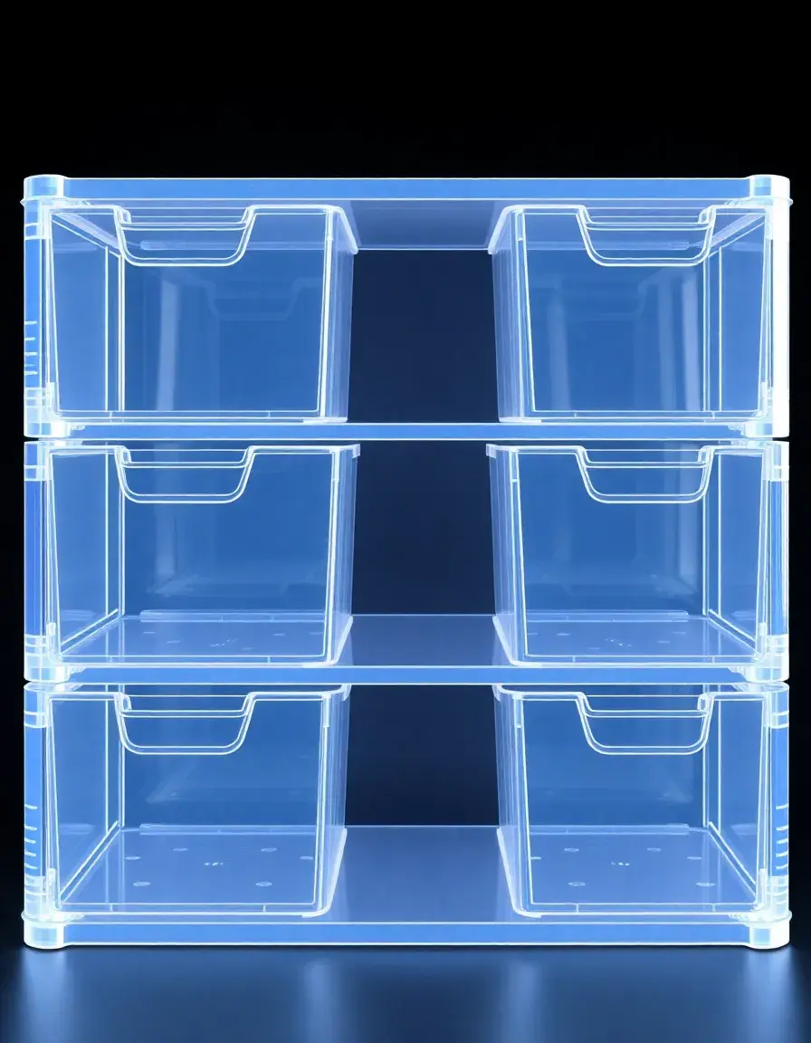 Transparente Aufbewahrungsboxen Set für Küchenschubladen