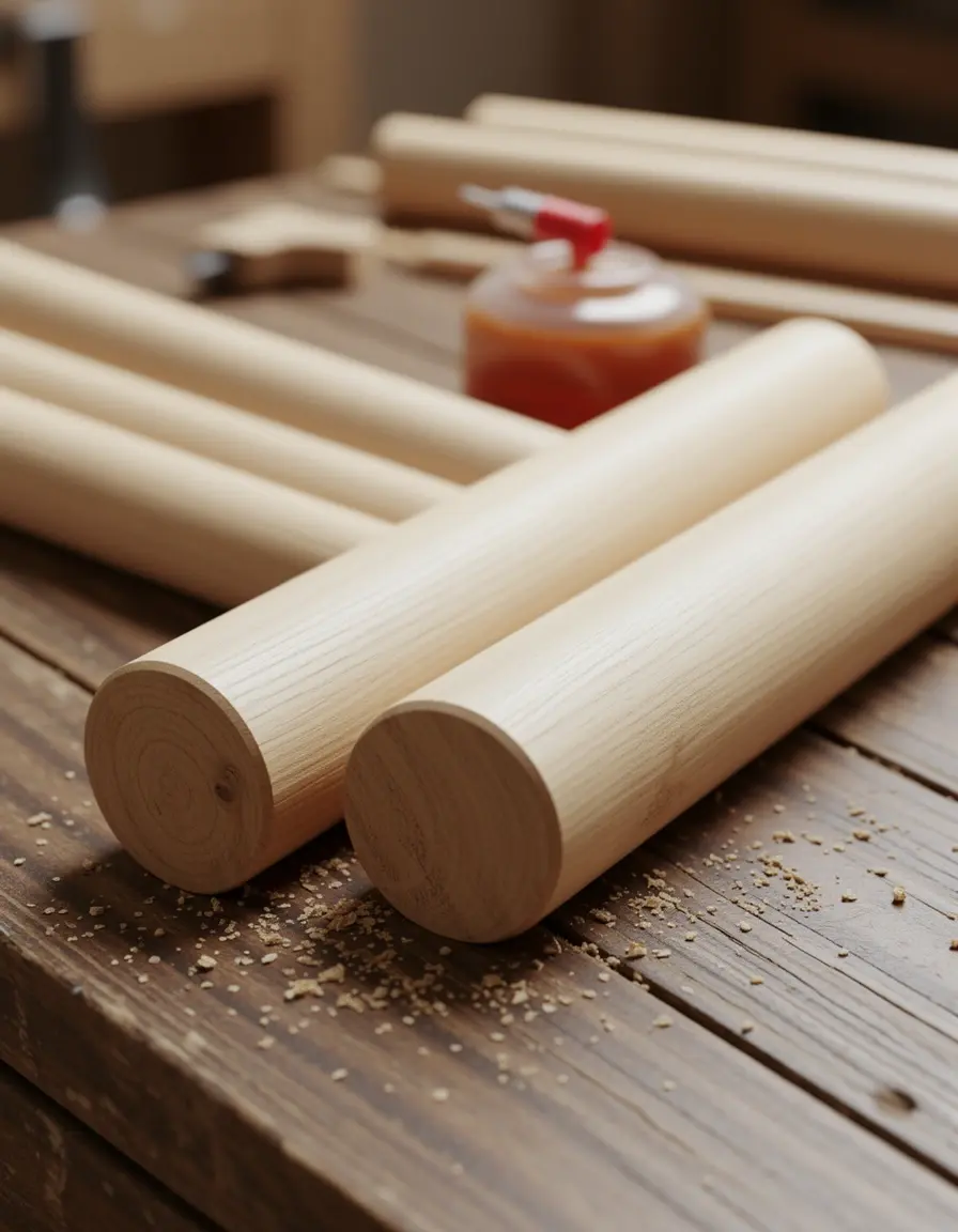 Holzdübel-Set mit Leim für stabile Holzverbindungen