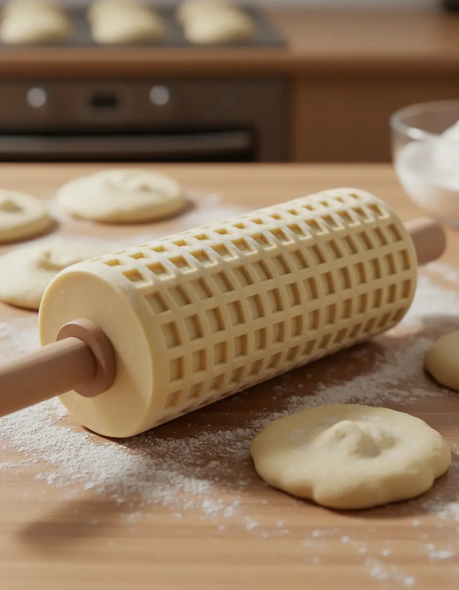 Teigroller für perfektes Gittermuster auf Kuchen