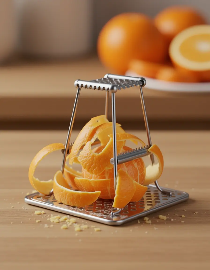Edelstahl Zester zum Abreiben von Mandarinenschale für den Käsekuchen