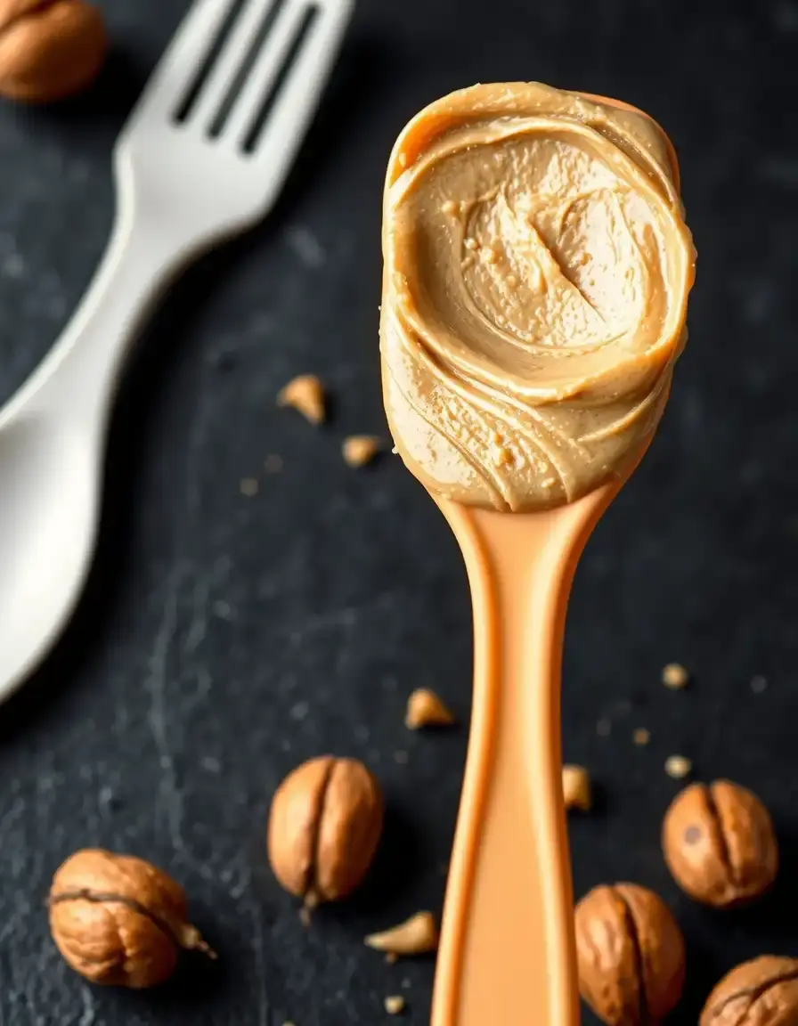 Silikonspatel zum Auskratzen von Nussbutter Gläsern