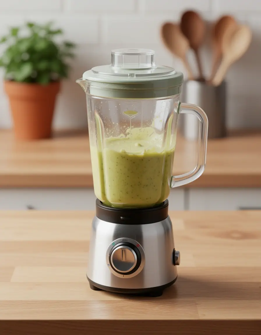 Kleiner Mixer für Fruchtpürees als Eiersatz