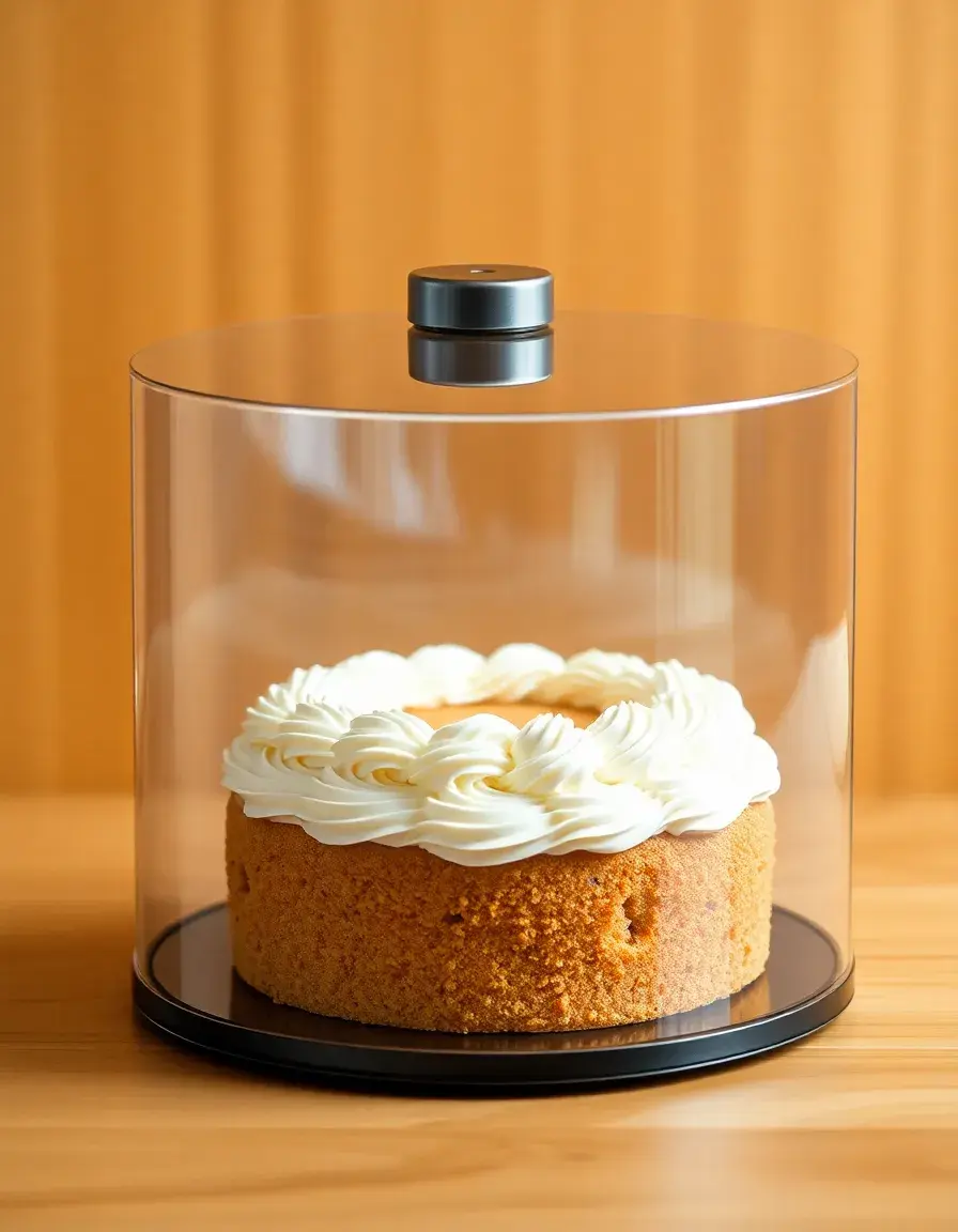 Transparente luftdichte Box zur Aufbewahrung von Kuchenstücken