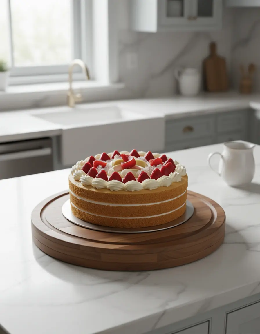Drehteller (Lazy Susan) für einfachen Zugriff auf Kuchen im Schrank