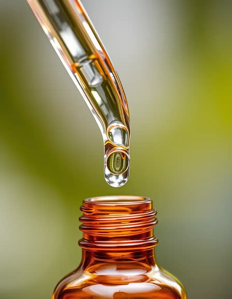 Elegante Glasflasche mit Pipette für hausgemachtes Vanilleextrakt