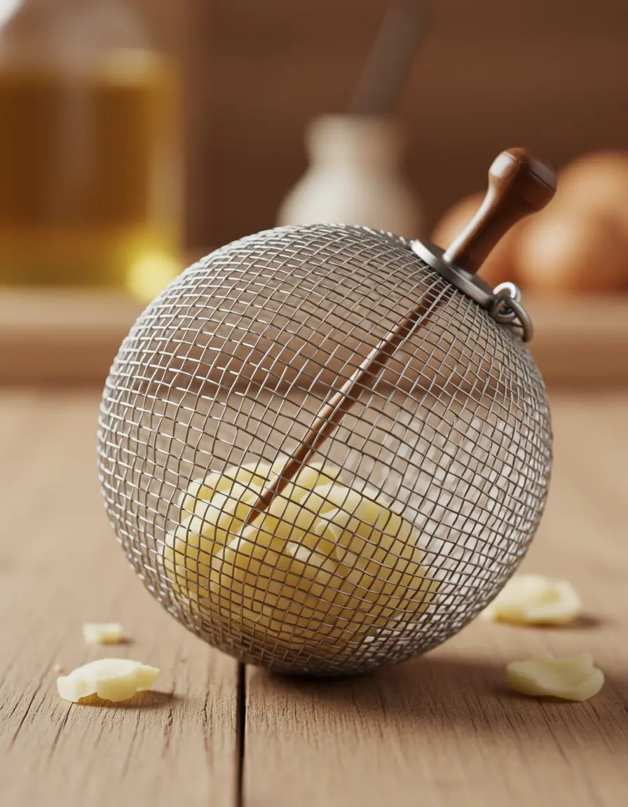 Edelstahl-Infusionskugel für Vanillearoma in Milch und Sahne