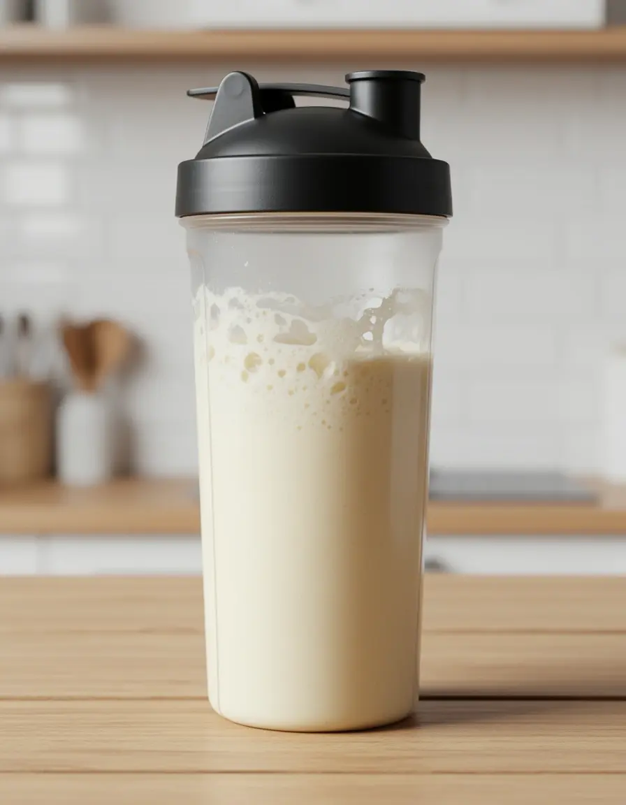 Teig-Shaker Flasche für sauberes Portionieren
