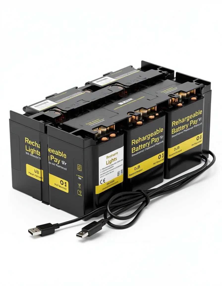 Wiederaufladbarer Akku-Pack für LED-Leuchten mit USB-Anschluss