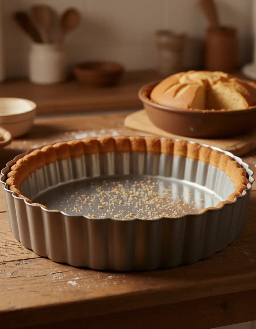 Backform mit herausnehmbarem Boden für Apfel Schmand Kuchen