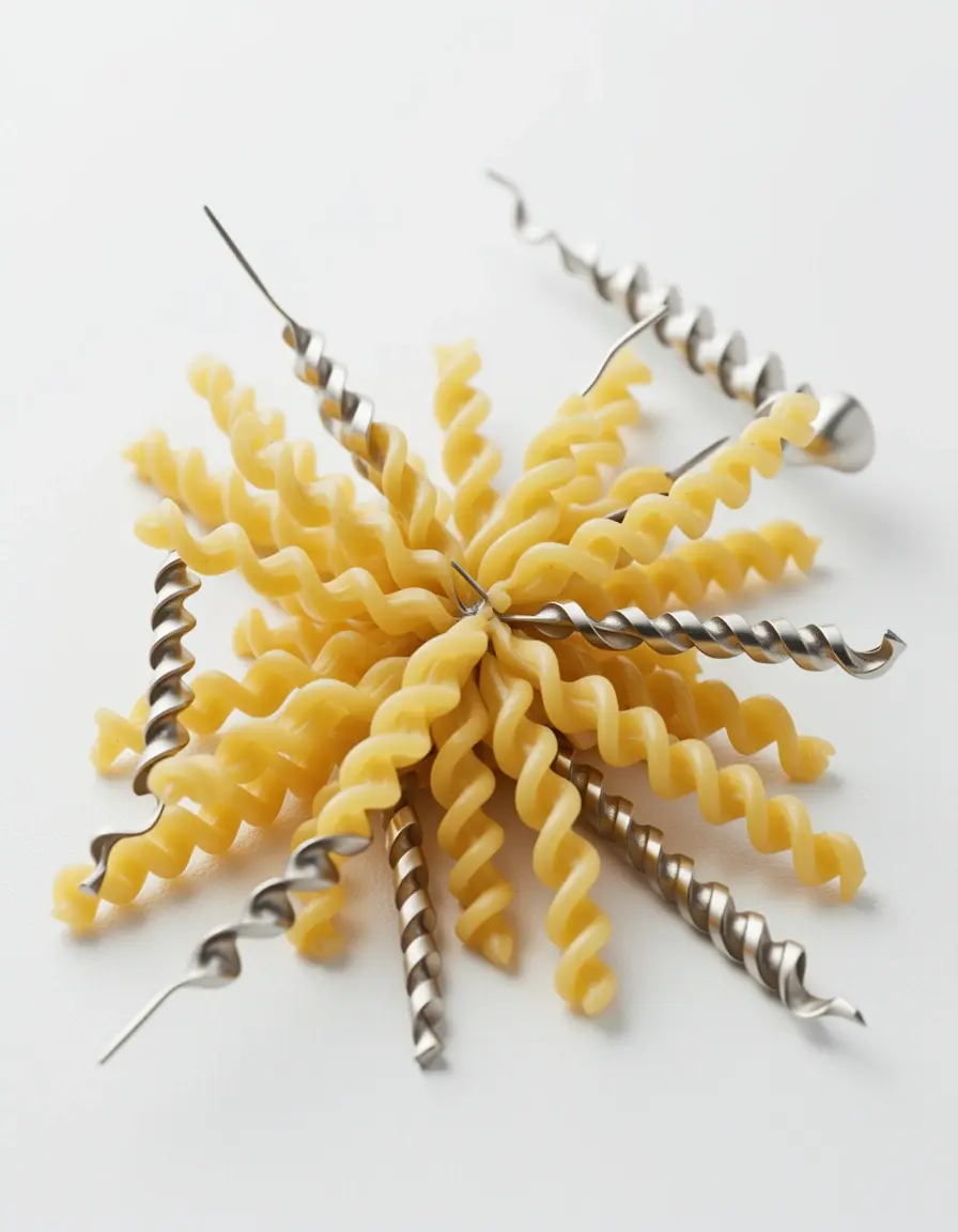 Spezielle Nudelgabel zum Aufdrehen von Spaghetti
