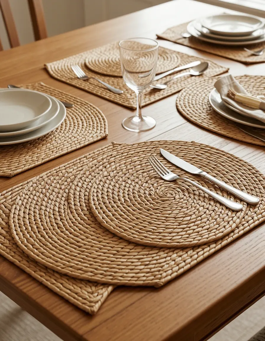 Gewebte Platzsets im Set