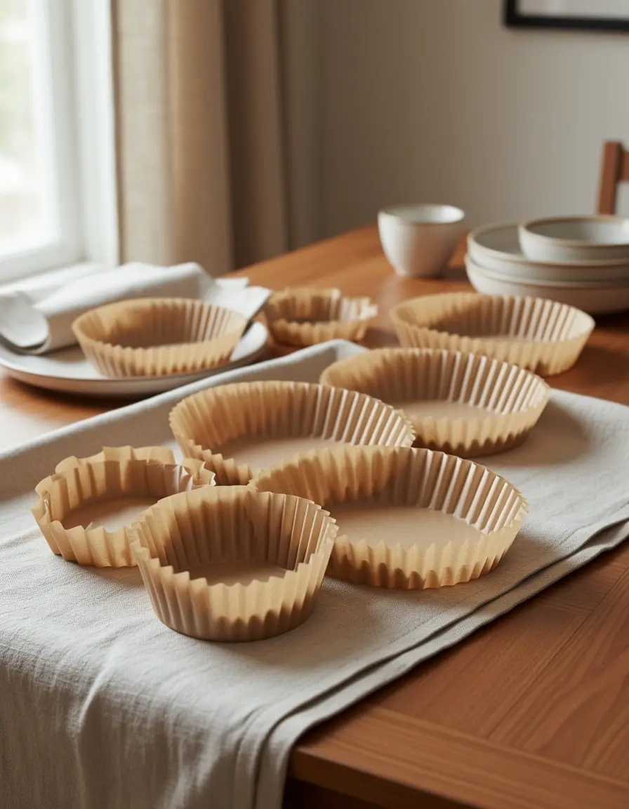 Runde Backpapier-Einlagen für sauberes Backen
