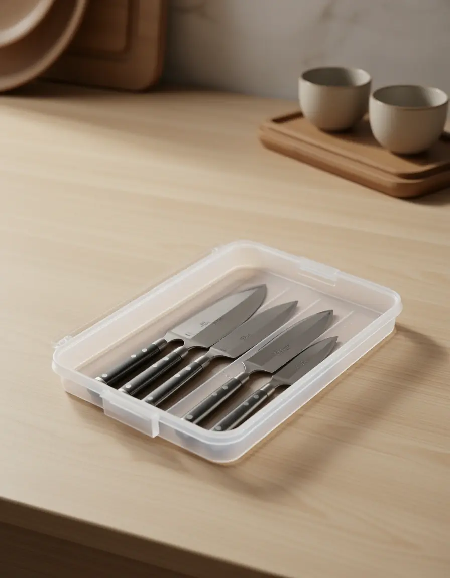 Aufbewahrungsbox für Mandoline und Klingen