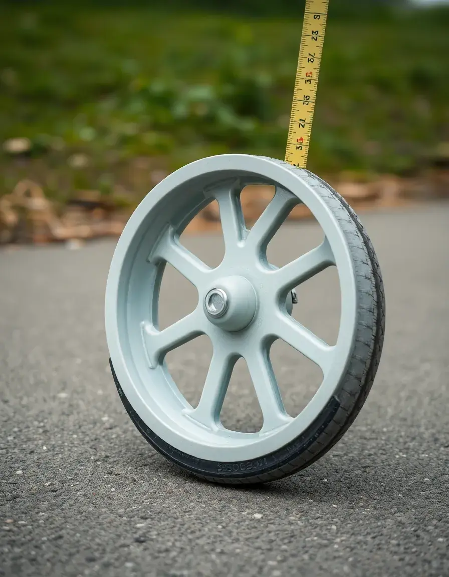 Messrad für die Planung der Gartenküche