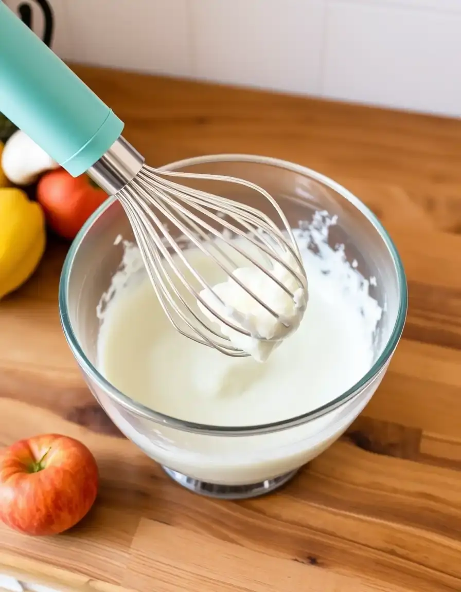 Hochgeschwindigkeits-Mixer zum Aufschlagen von Aquafaba für vegane Kuchen