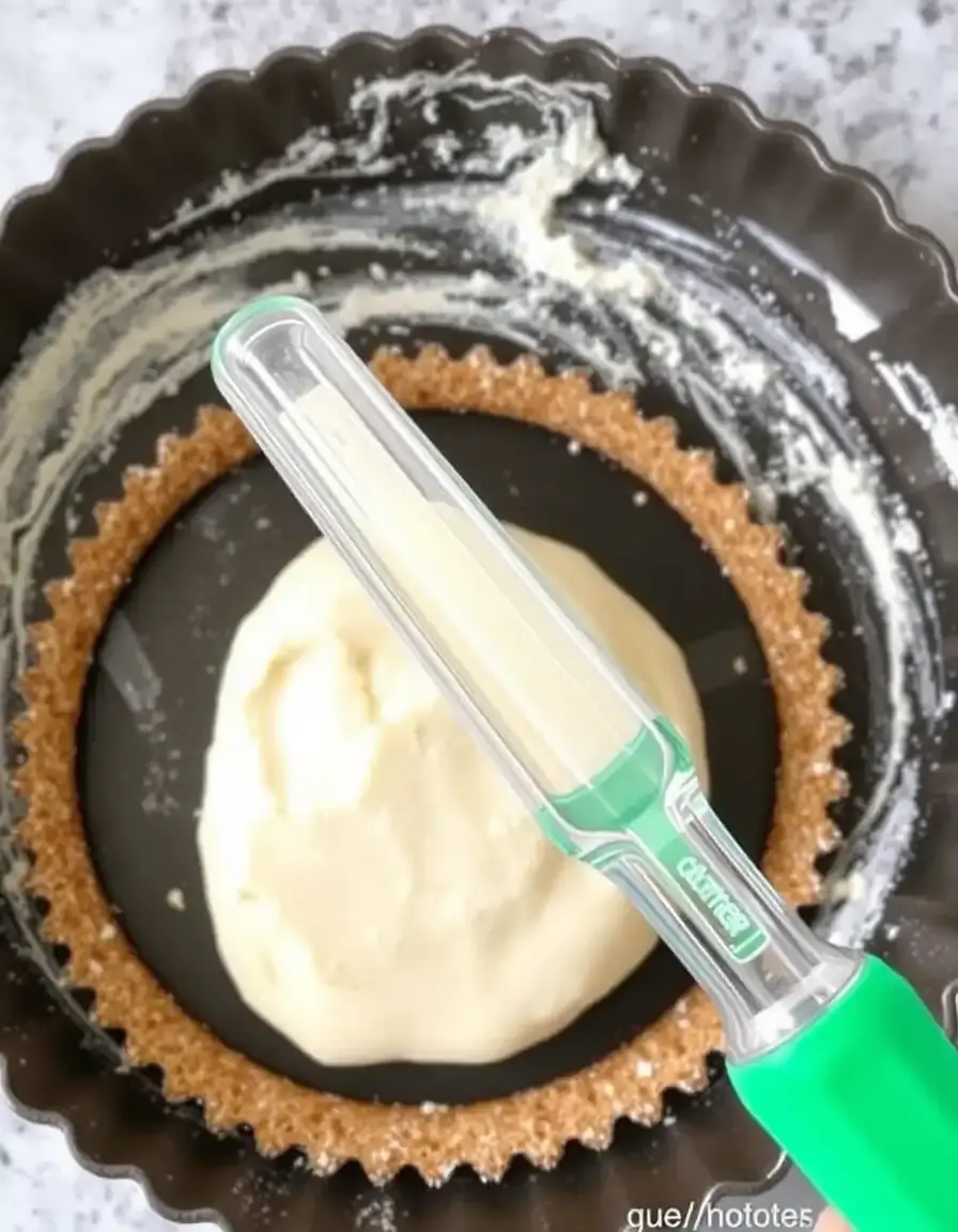 Clear picture of tart tamper tool, pressing dough into pan