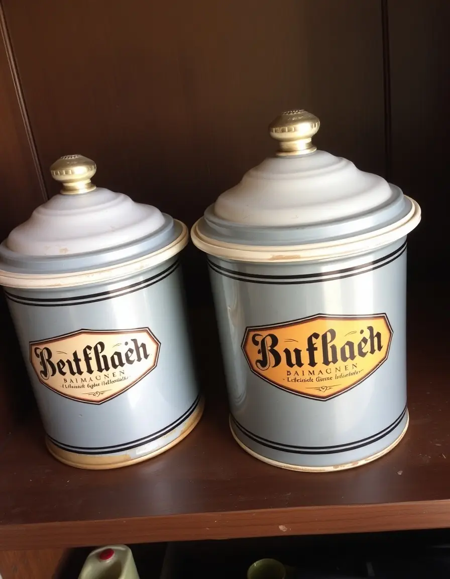 Vintage Metall Vorratsdosen Frankfurter Küche Stil