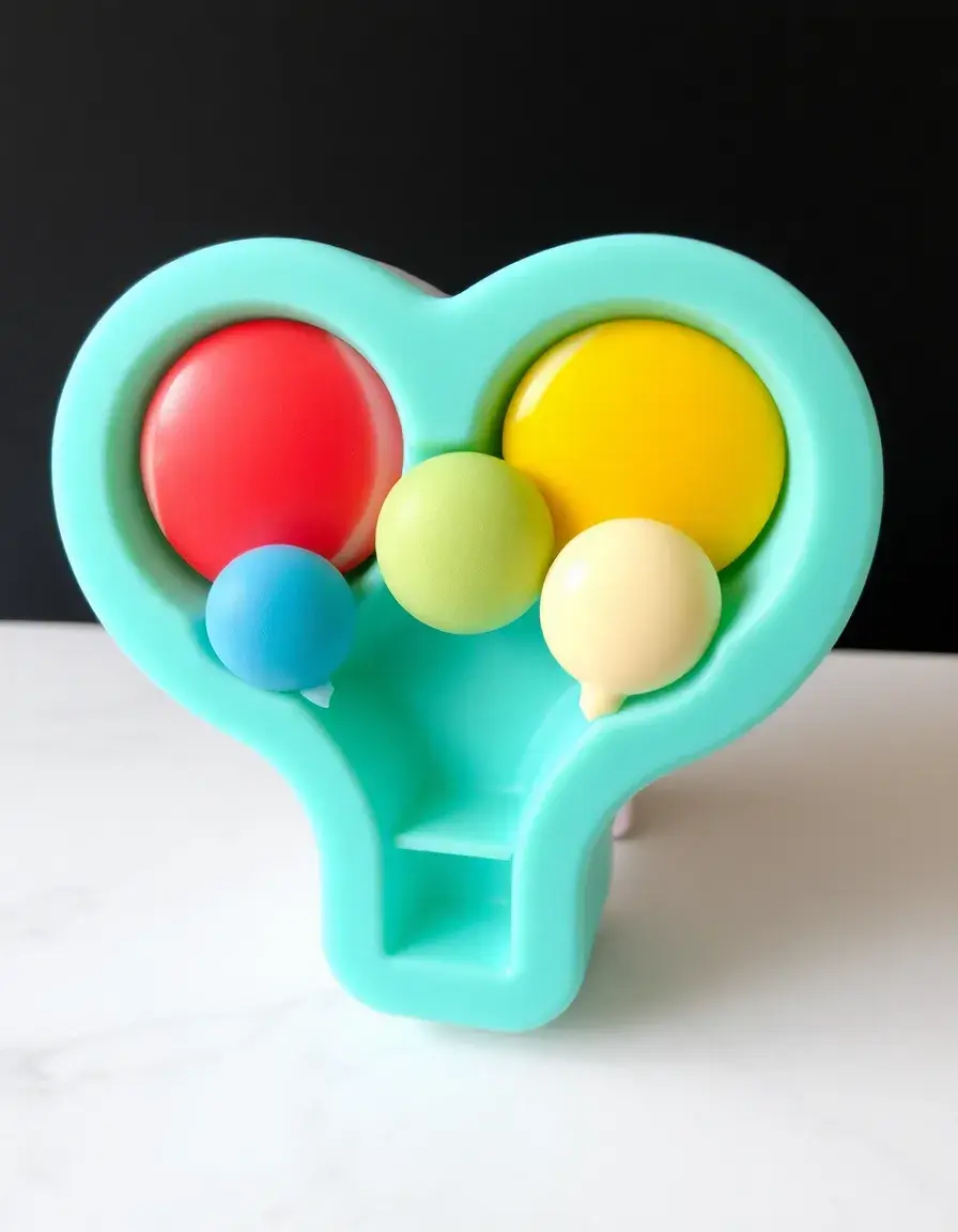 Silikonbackform in Ballonform für bunten Kuchen Kindergeburtstag