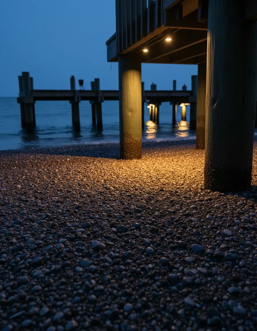 Indirekte LED-Beleuchtung für den Sockel der Kücheninsel