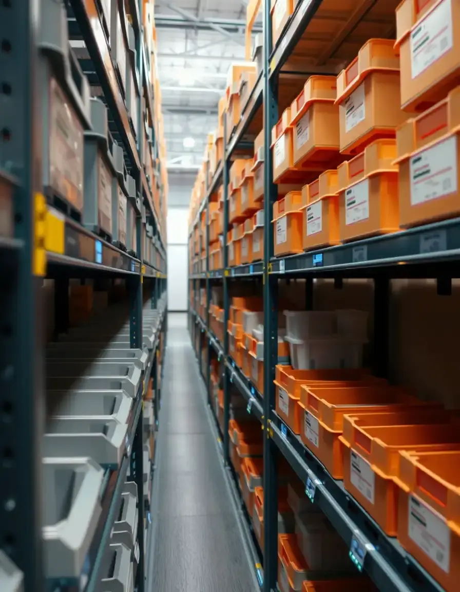 Smarter Kühlschrank Organizer mit Sensoren für Inventar in einer Küche modern