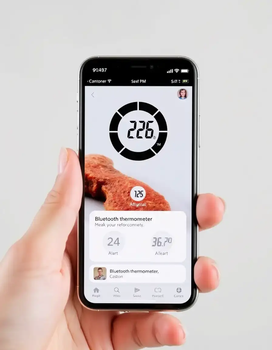 Bluetooth Fleischthermometer mit App-Anbindung für perfekte Garergebnisse