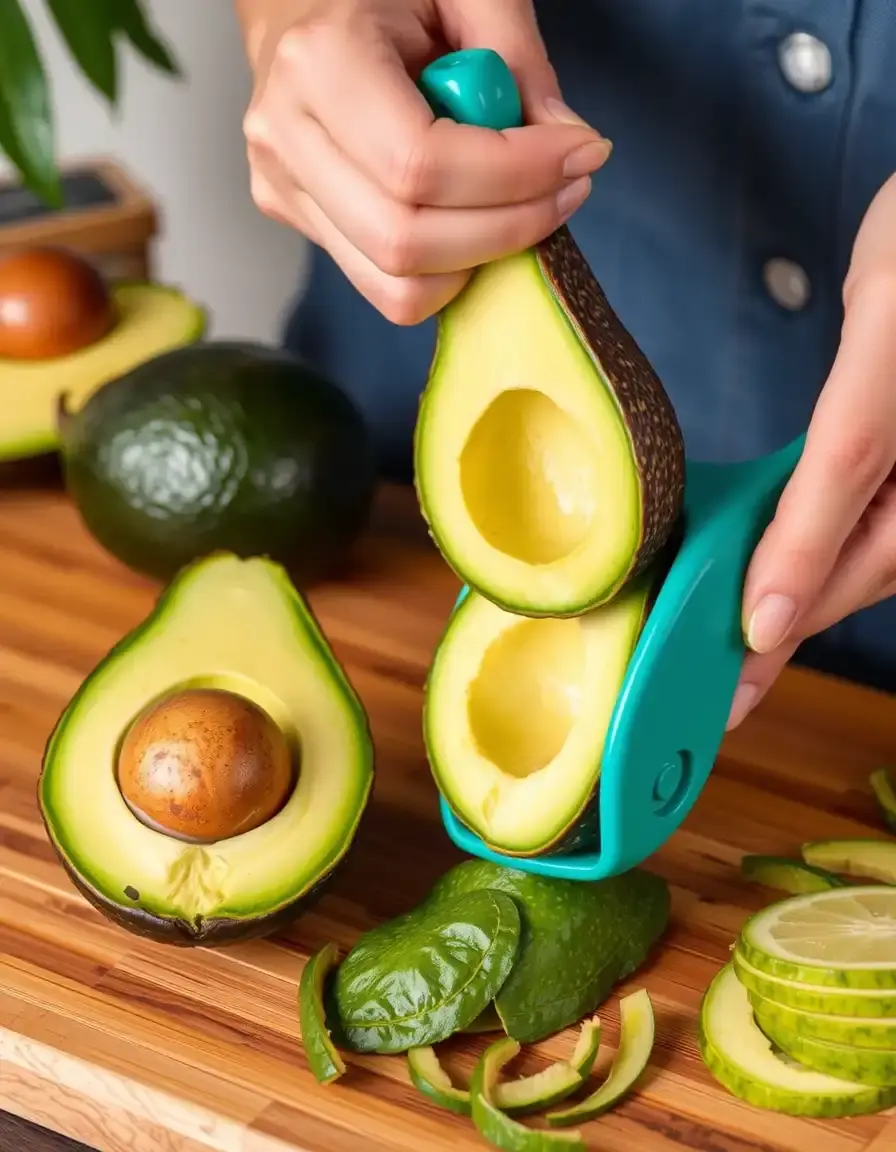 3-in-1 Avocado-Schneider zum Entkernen und Schneiden