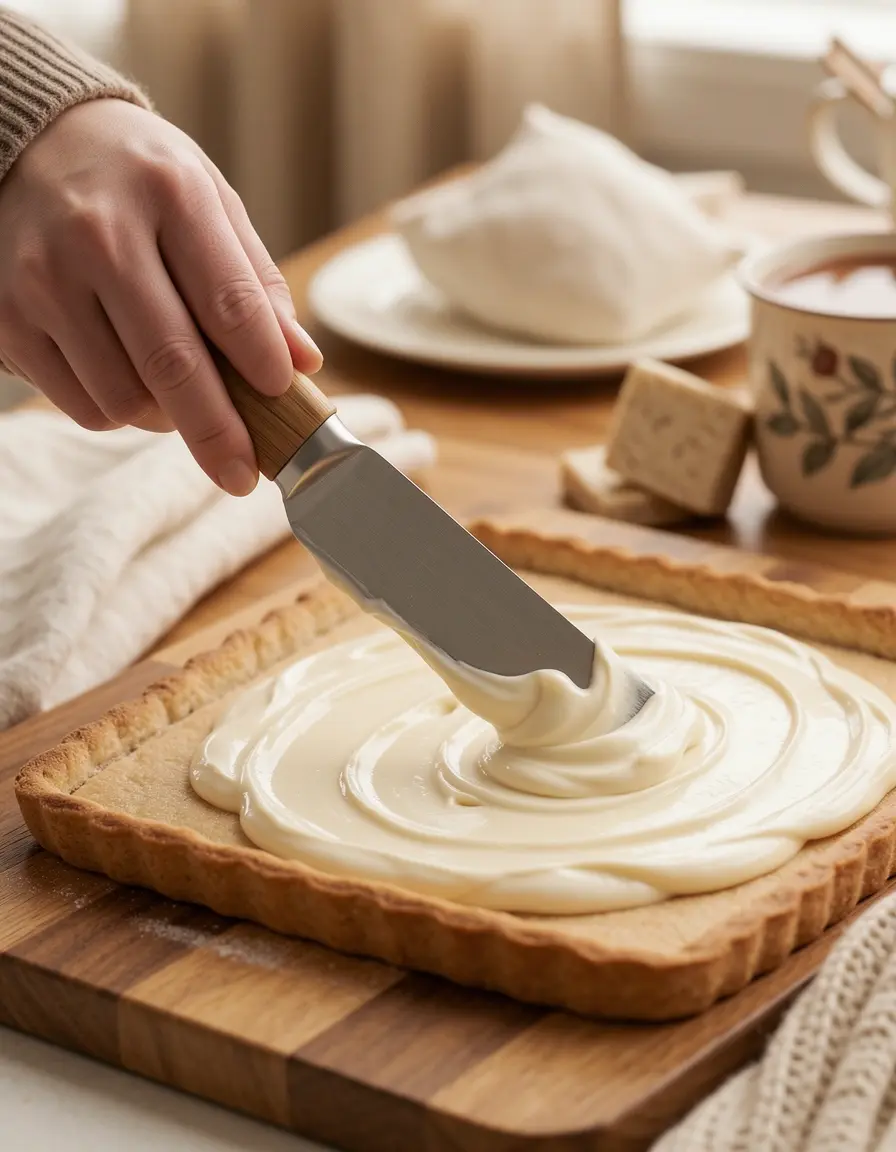 Winkelpalette zum Verstreichen von Creme und Frosting