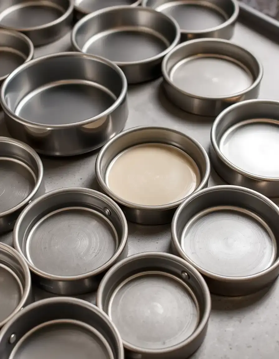 Set of round layer pans for baking multiple cake layers