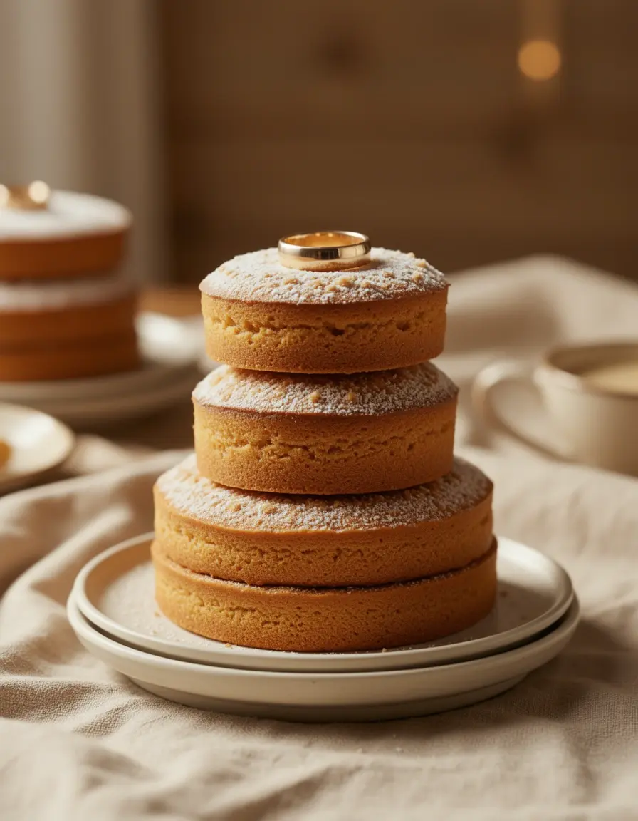 Stacking rings for stable cake layers