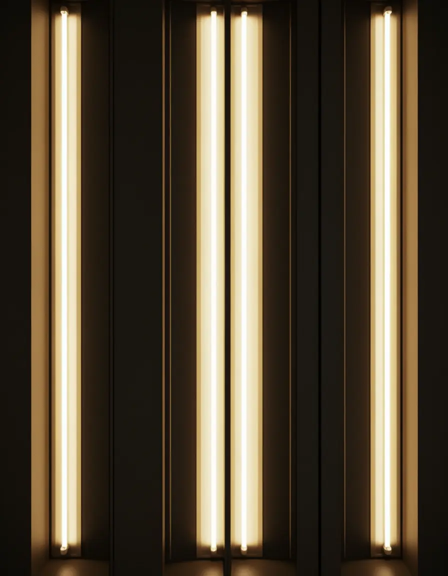 LED-Hintergrundbeleuchtung unter Küchenschränken beleuchtet die Rückwand