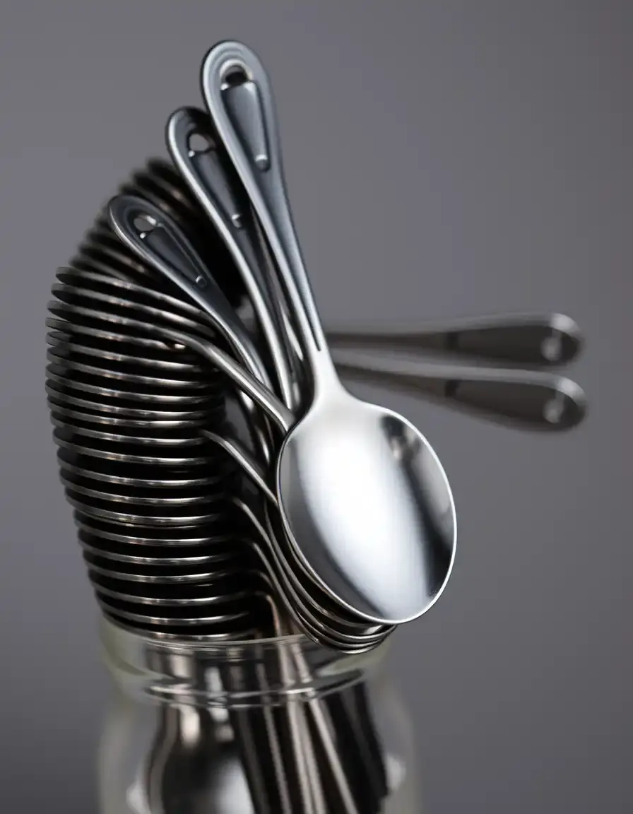 Schwarze magnetische Messlöffel Onyx für präzises Backen