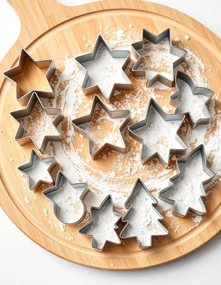Edelstahl Ausstechformen Set mit Sternen und Bäumen für Kuchendekoration