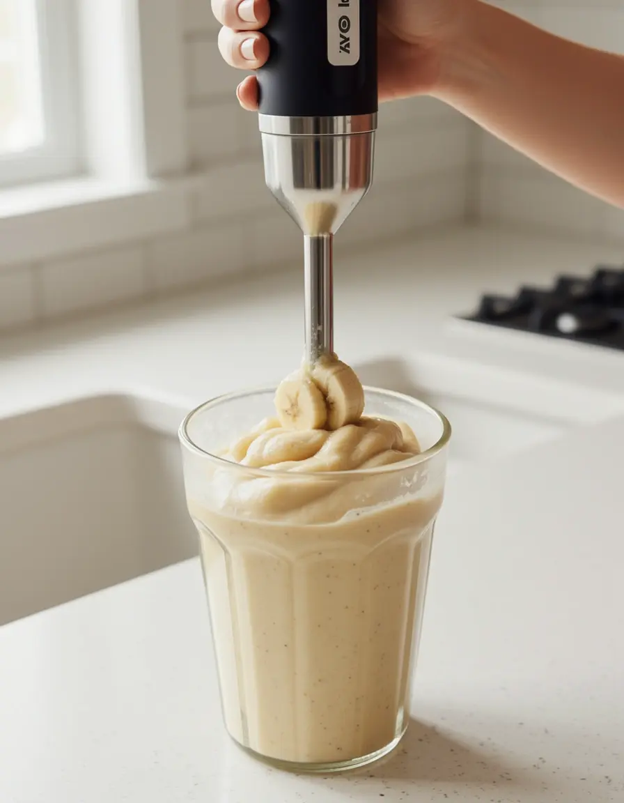 Elektrischer Stabmixer für feines Bananenpüree