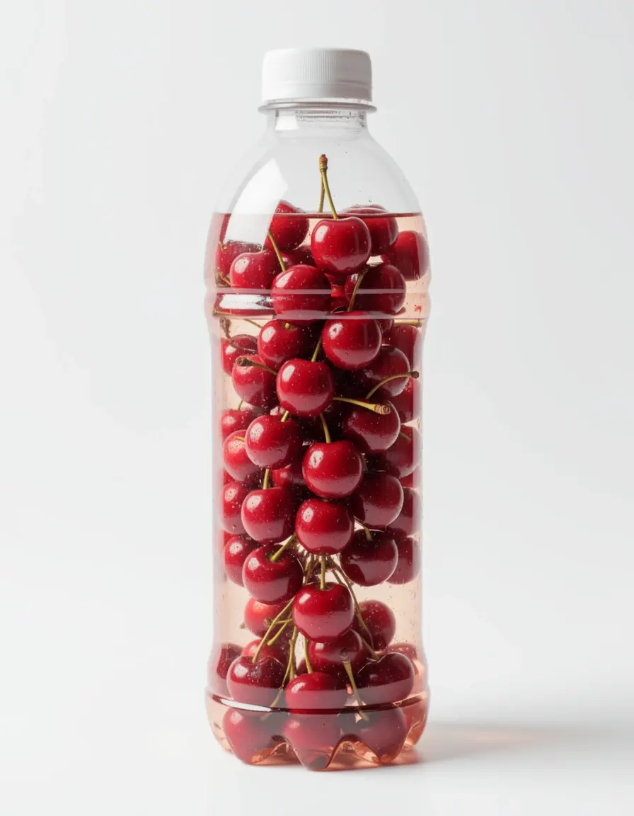 Wasserflasche mit Kirsch-Infuser-Einsatz