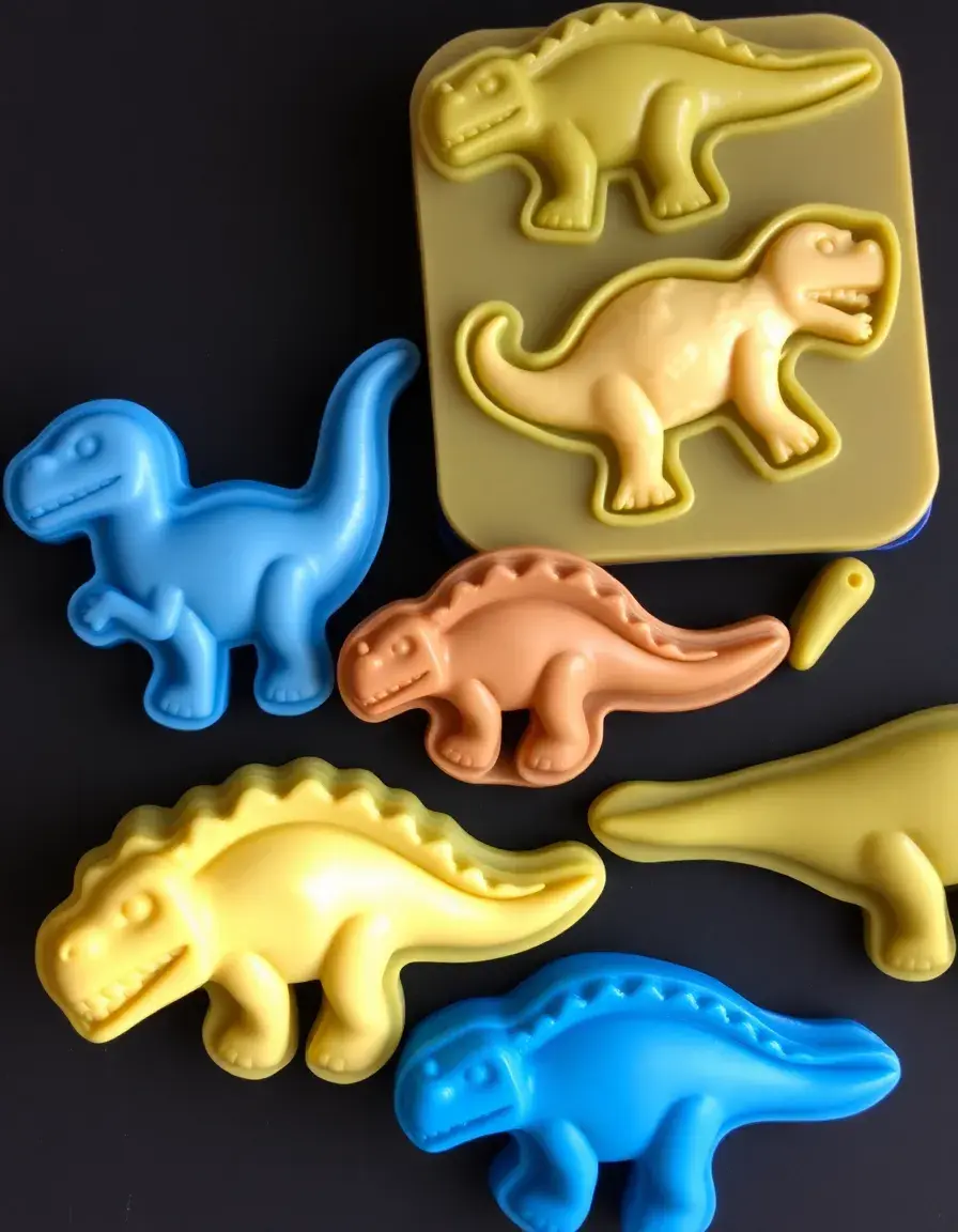 Dinosaurier Silikonbackform für kleine Kuchen und Schokolade