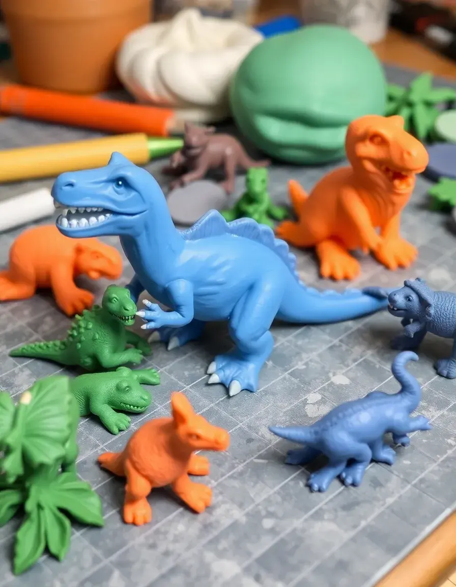 Fondant Modellierwerkzeug Set zum Formen von Dinosaurier Figuren