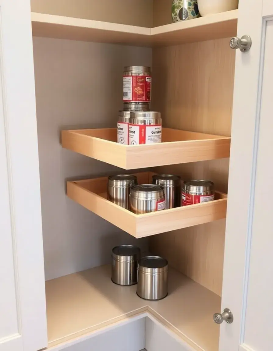 Swing-Out Tray Set für nierenförmige Eckschrank Auszüge