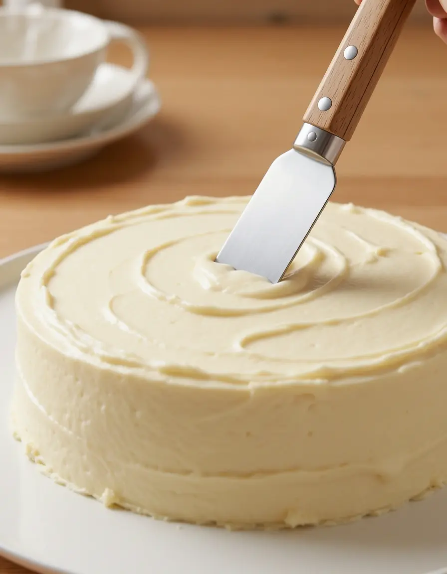 Winkelpalette zum Verstreichen von Creme auf Kuchen