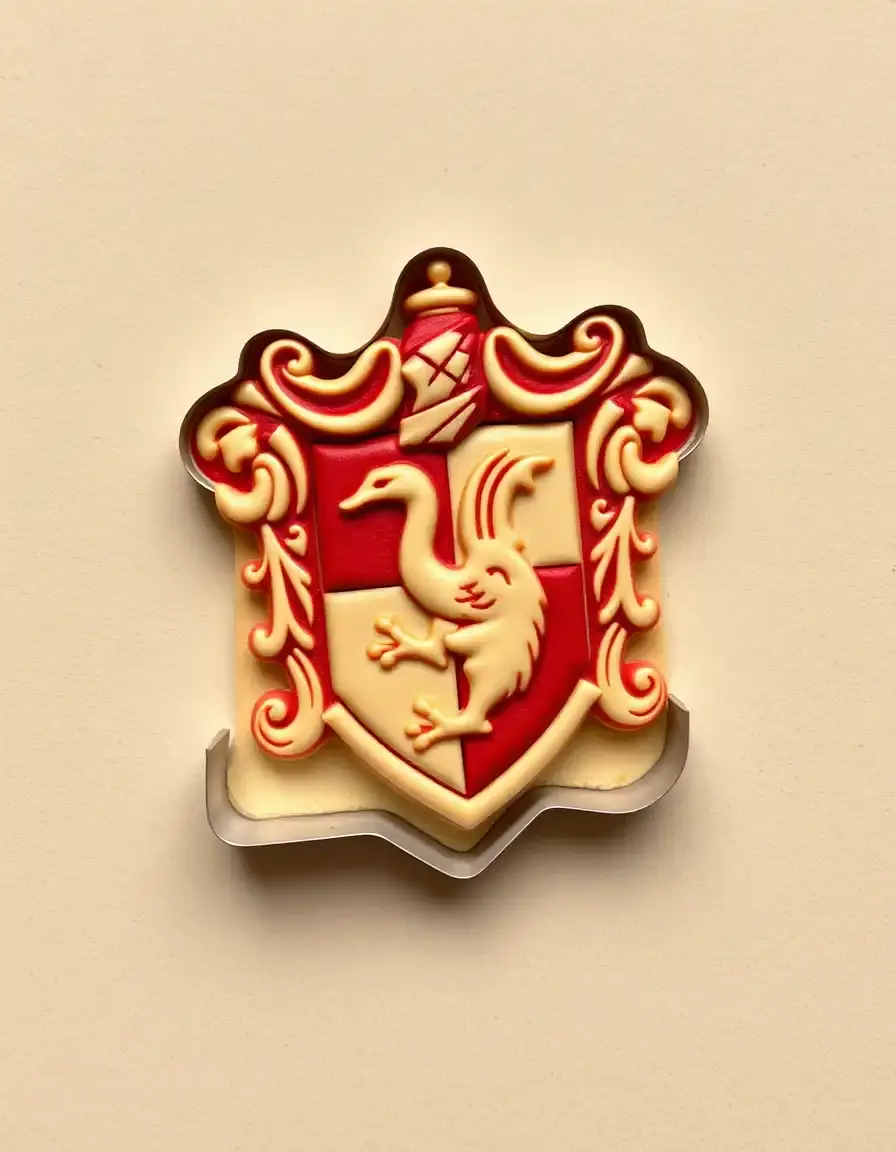 Detaillierte Ausstecher mit den Wappen der Hogwarts Häuser